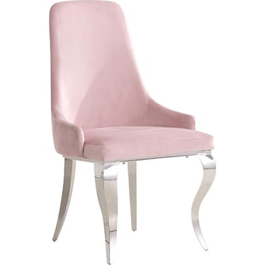 Antoine Light Pink Upholstered Side Chair