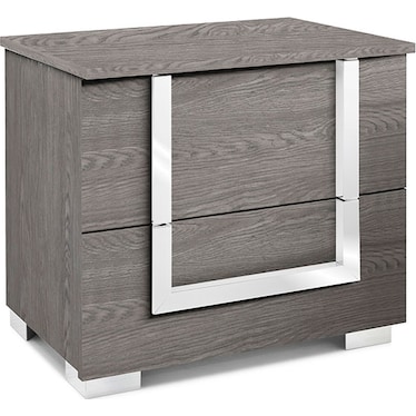 Antonella Gray Matte Nightstand