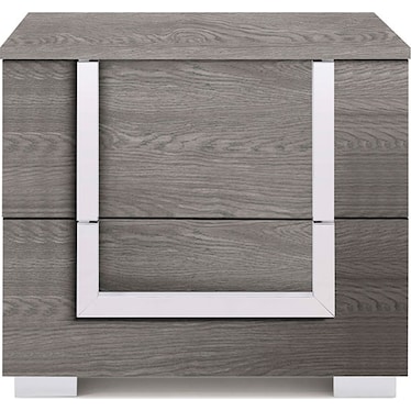 Antonella Gray Matte Nightstand