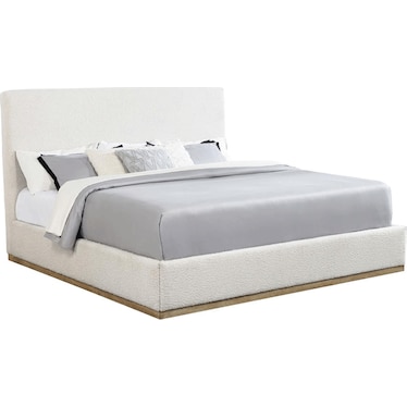 Arlen Boucle Upholstered King Panel Bed