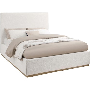 Arlen Boucle Upholstered Queen Panel Bed