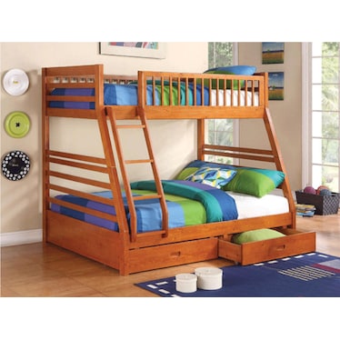 Ashton Honey Twin/Full Bunk Bed