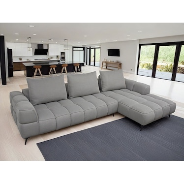 Aurora Grey Left Chaise Sectional