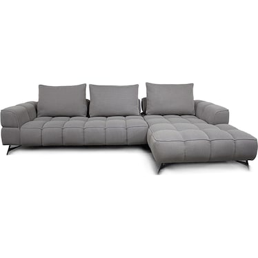 Aurora Grey Right Chaise Sectional