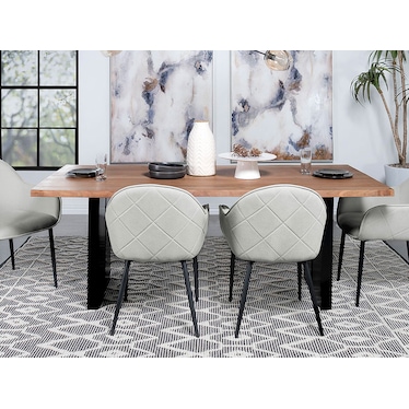 Barrett Fog Gray Dining  5 Pcs Set