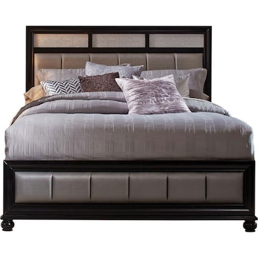 Barzini Black Queen Bed