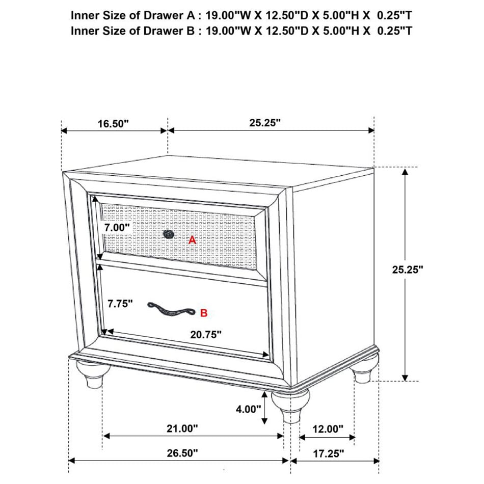 barzini night stands   