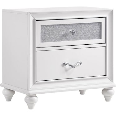 Barzini White Nightstand