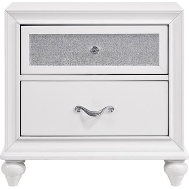 Barzini White Nightstand