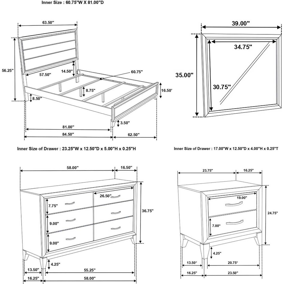 bedroom sets qpcs  