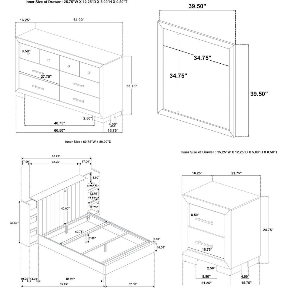 bedroom sets qpcs  