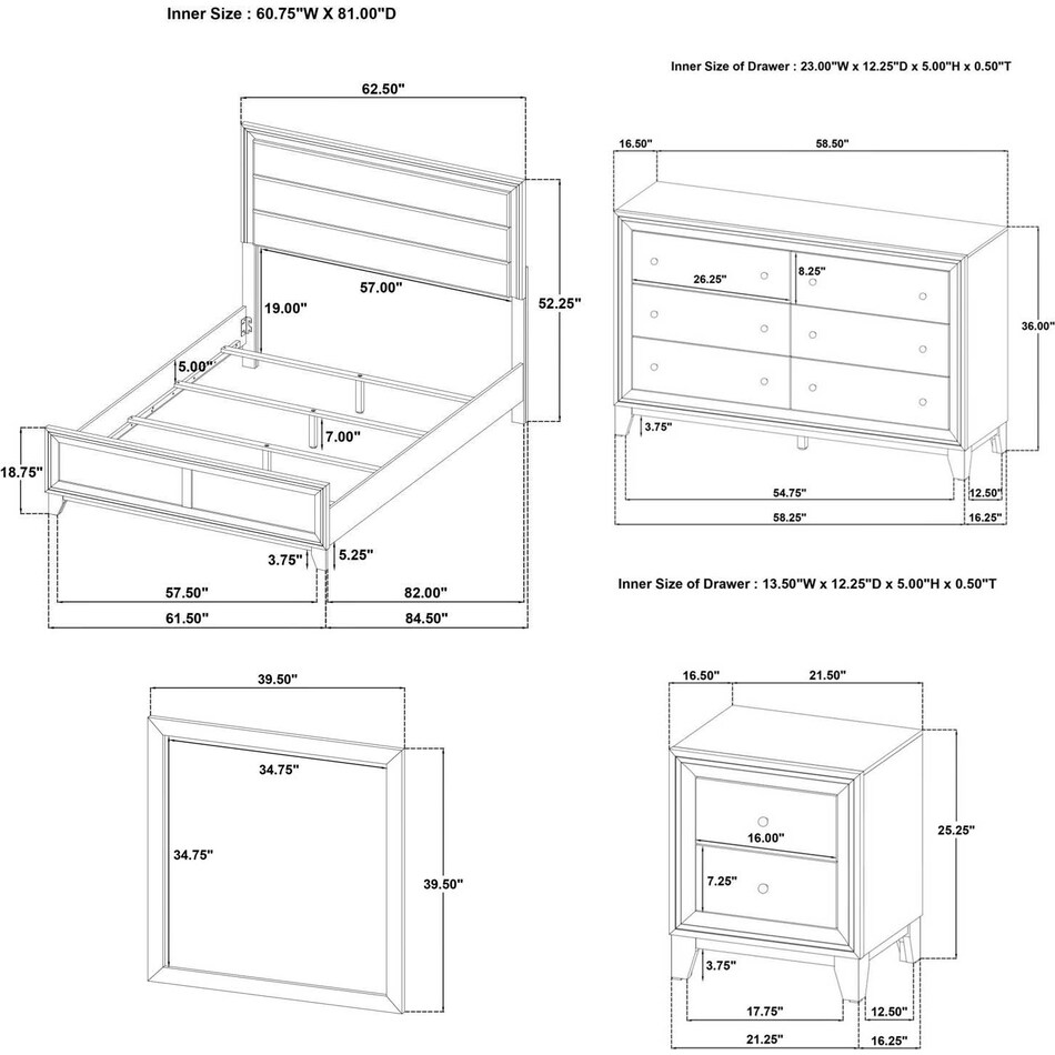 bedroom sets qpcs  