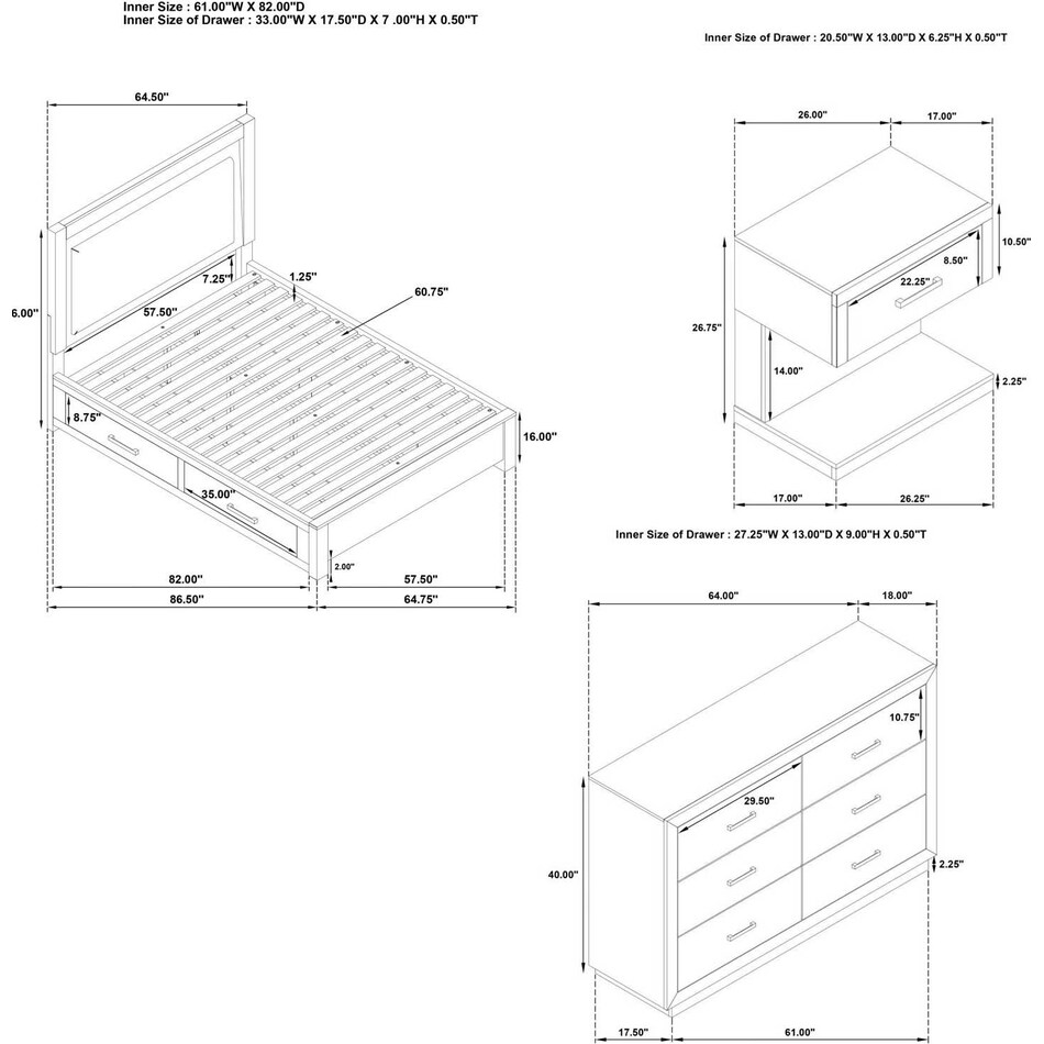 bedroom sets qpcs  