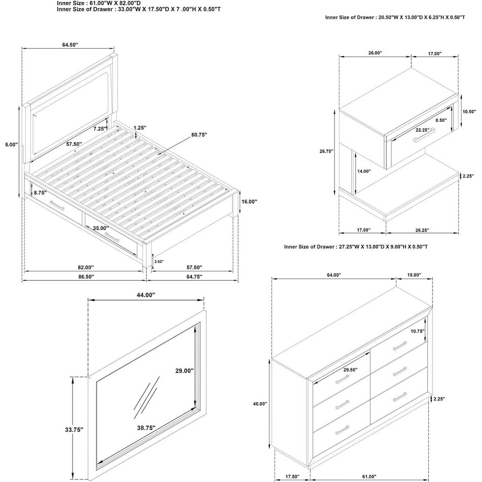bedroom sets qpcs  