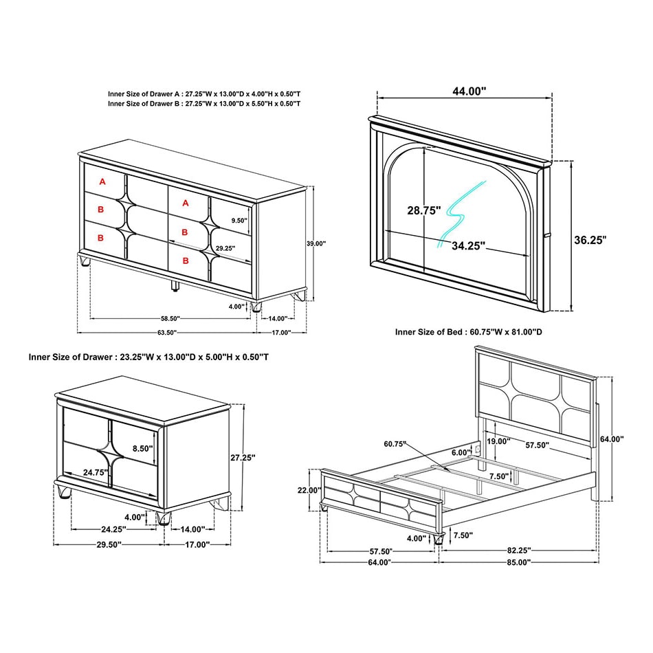 bedroom sets qpcs  