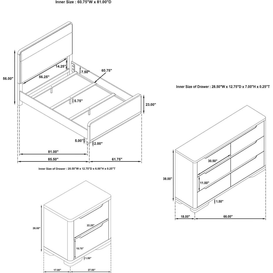 bedroom sets qpcs  