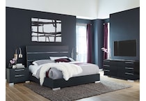 bedroom sets blk qpcs  