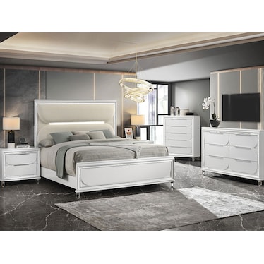 Eden White Boucle 3 Pcs Set