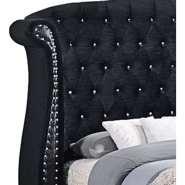 Barzini Black Queen Bed
