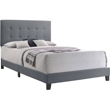 Mapes Grey Upholstered Full Bed