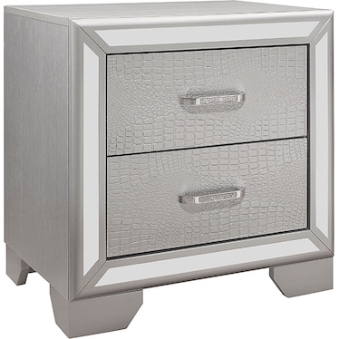 Belfast Silver Nightstand