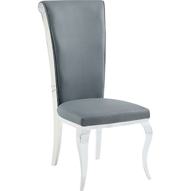 Belle Gray PU Side Chair