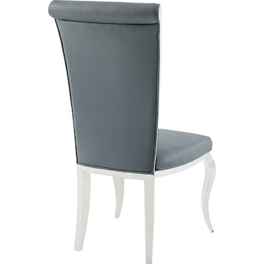 Belle Gray PU Side Chair