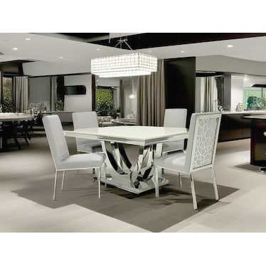 Belle Silver Dining 5 Pcs Set