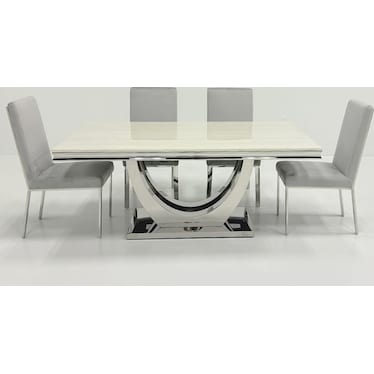 Belle Silver Dining 5 Pcs Set