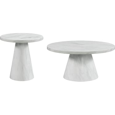 Bellini Carrara Coffee & End Table 2 Pcs Set