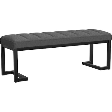 Griffin Charcoal Boucle Bench
