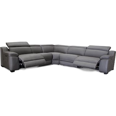 Beyona Gray 2 Dual Power Recliner Large Sectional