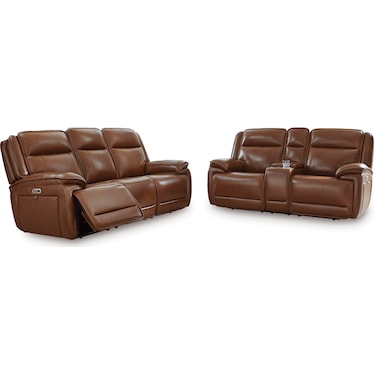 Blakely Leather Dual Power Recliner 2 Pcs Set