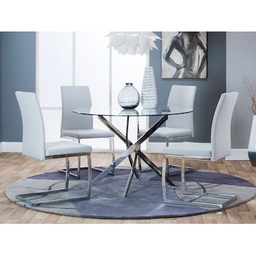 Bravo Grey Dining 5 Pcs Set