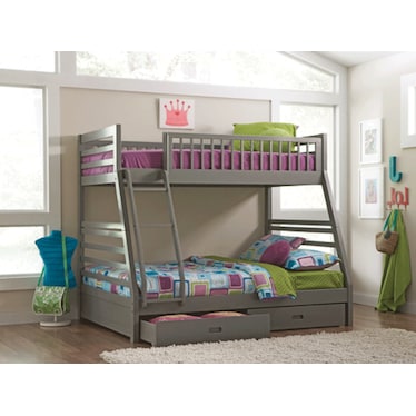 Ashton Grey Twin Full Bunk Bed