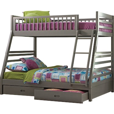 Ashton Grey Twin Full Bunk Bed