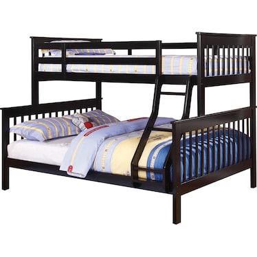 Chapman Black Twin Full Bunk Bed