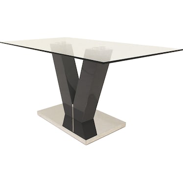 Burano Charcoal 63" Dining Table