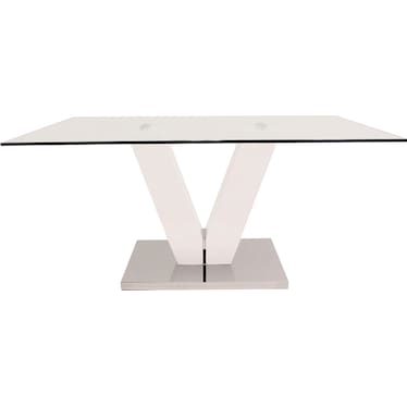 Burano White 63" Dining Table