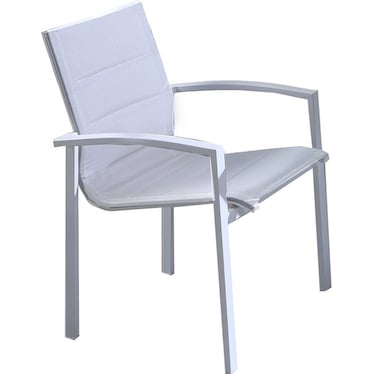 Caprera White Outdoor Arm Chair