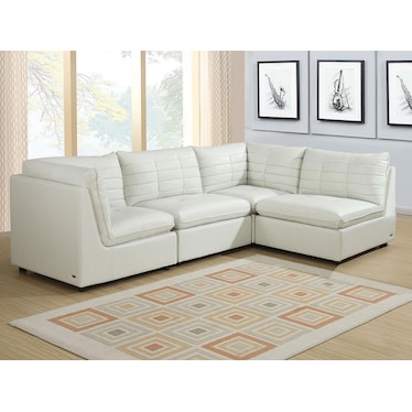 Captiva White Medium Sectional