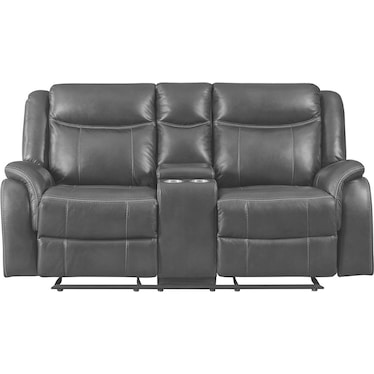 Carrera Grey Glider Recliner Loveseat