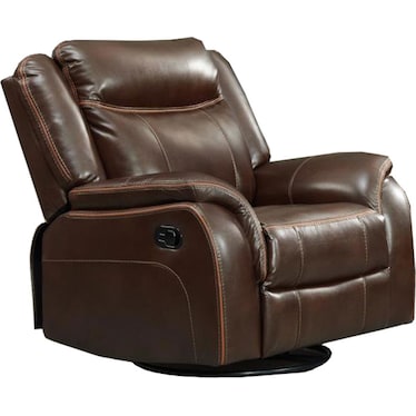 Carrera Brown Swivel Recliner