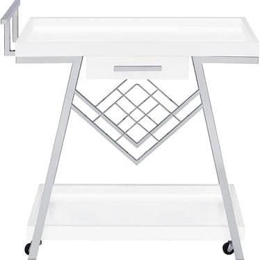 Cassian White Bar Cart