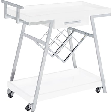 Cassian White Bar Cart