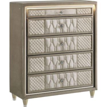 Thaddeus Ivory & Camel LED Chest