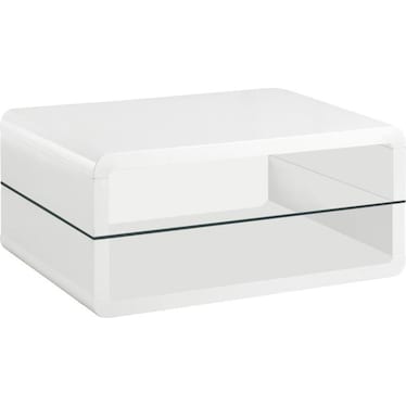 Elana White Rectangular Coffee Table