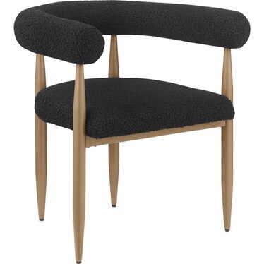 Kieran Black Boucle Arm Chair