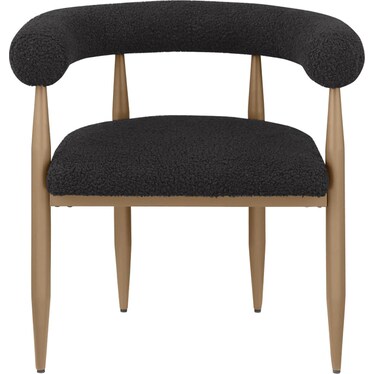 Kieran Black Boucle Arm Chair