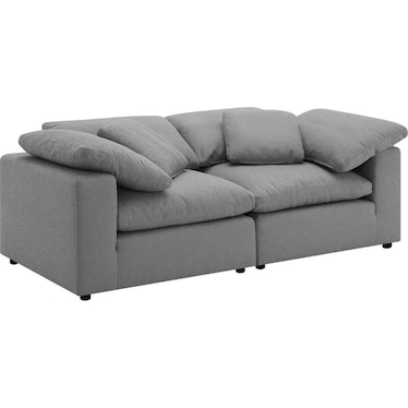 Daphne Grey Boucle 2pc Sofa